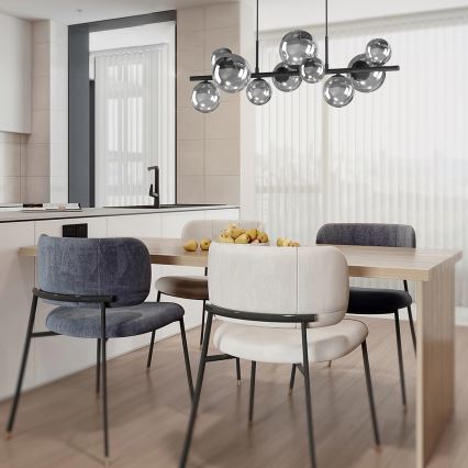 ONLI - Полилей на кабел PALOMA 10xG9/3W/230V черен/димчат