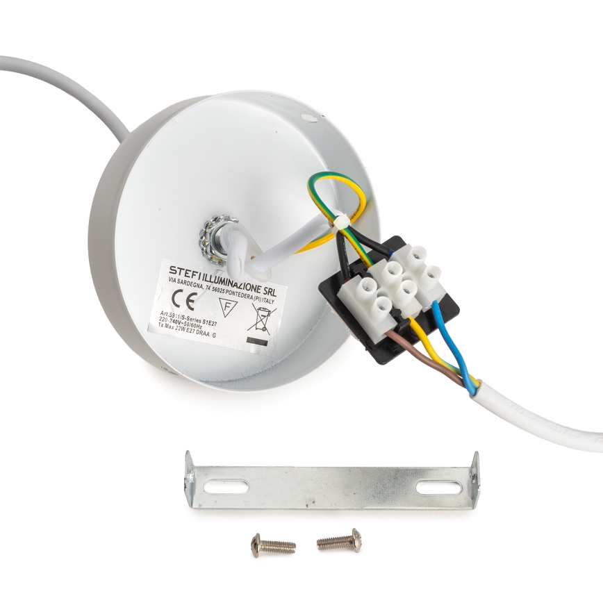 ONLI - Полилей на кабел RINGO 1xE27/15W/230V рафия