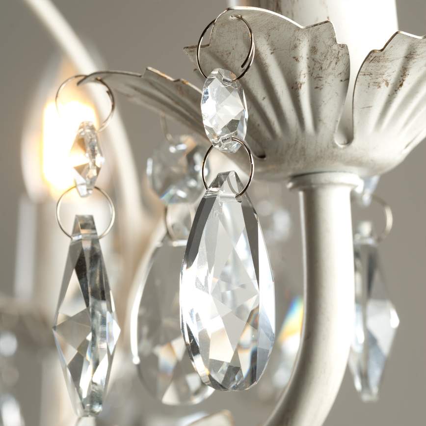 ONLI - Полилей с верига TERESA 3xE14/6W/230V бял