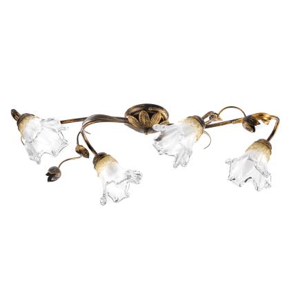 ONLI - Таванно осветително тяло ARIANNA 4xE14/6W/230V бронзово