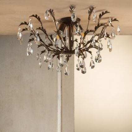 ONLI - Таванно осветително тяло TERESA 3xE14/6W/230V бронзово