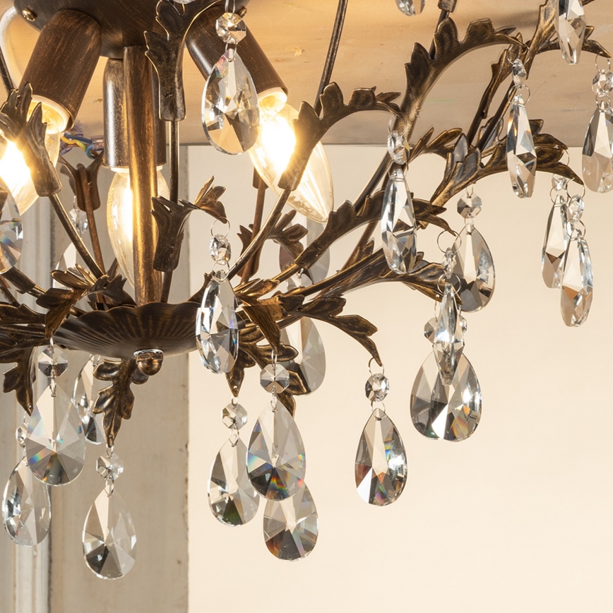 ONLI - Таванно осветително тяло TERESA 3xE14/6W/230V бронзово