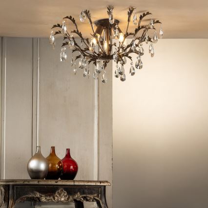 ONLI - Таванно осветително тяло TERESA 3xE14/6W/230V бронзово