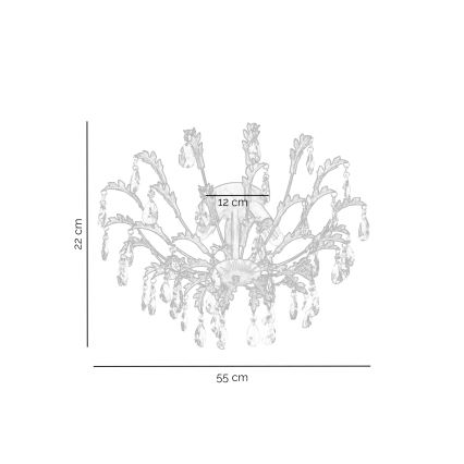 ONLI - Таванно осветително тяло TERESA 3xE14/6W/230V бронзово