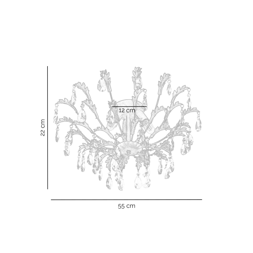 ONLI - Таванно осветително тяло TERESA 3xE14/6W/230V бронзово