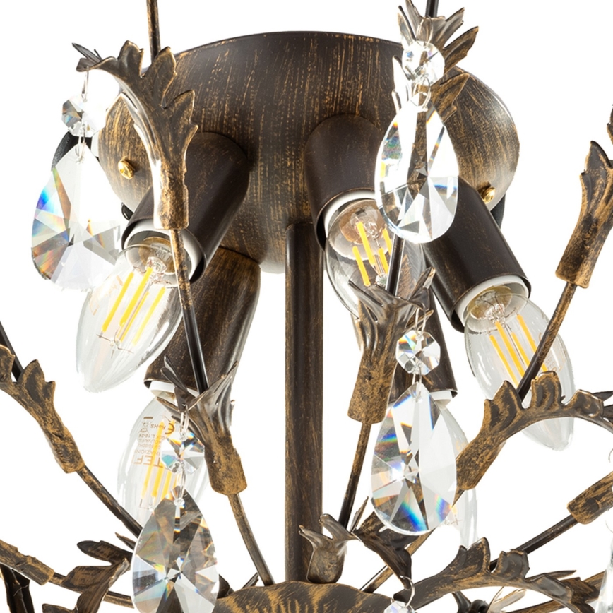 ONLI - Таванно осветително тяло TERESA 5xE14/6W/230V бронзово