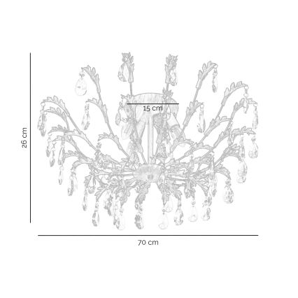 ONLI - Таванно осветително тяло TERESA 5xE14/6W/230V бронзово