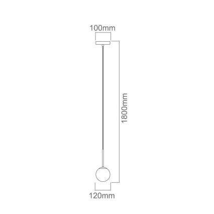 Open Design OR80049 - Пендант за баня на кабел BAO 1xG9/8W/230V IP44 лъскав хром