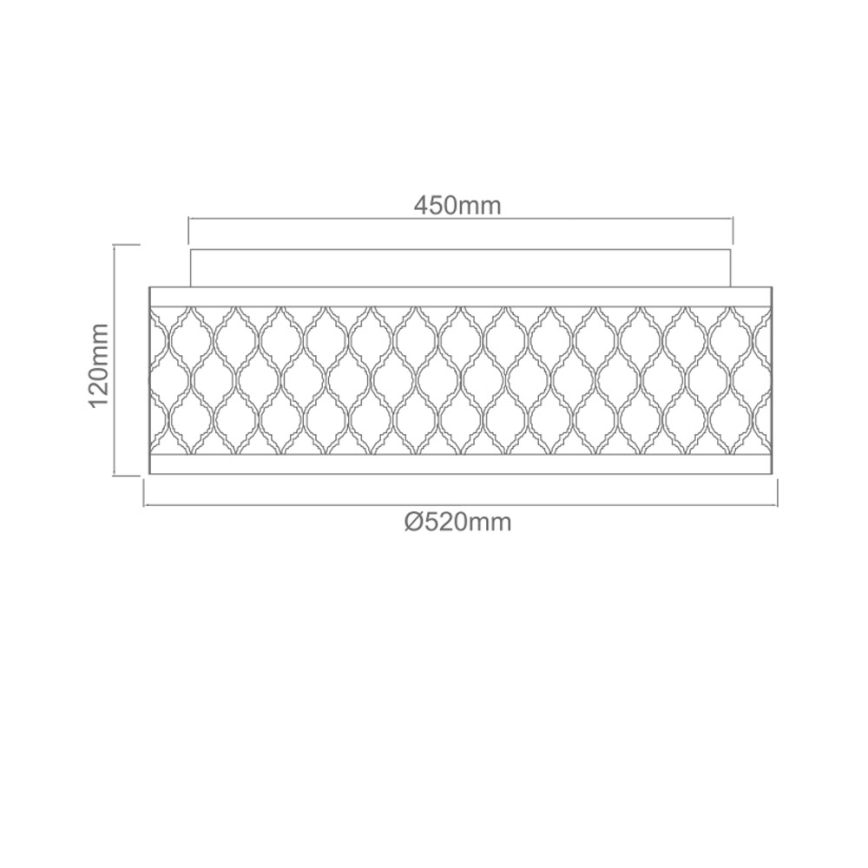 Open Design OR81008 - Плафон CAVALLI 3xE27/15W/230V Ø 52 см лъскав хром