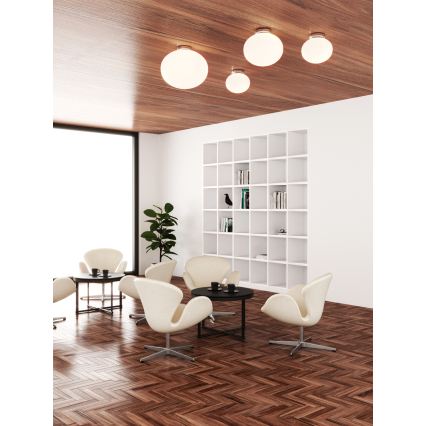 Open Design OR81169 - Таванно осветително тяло PALLA, 1xE27/12W/230V, диаметър 40 см, полирано хромирано покритие