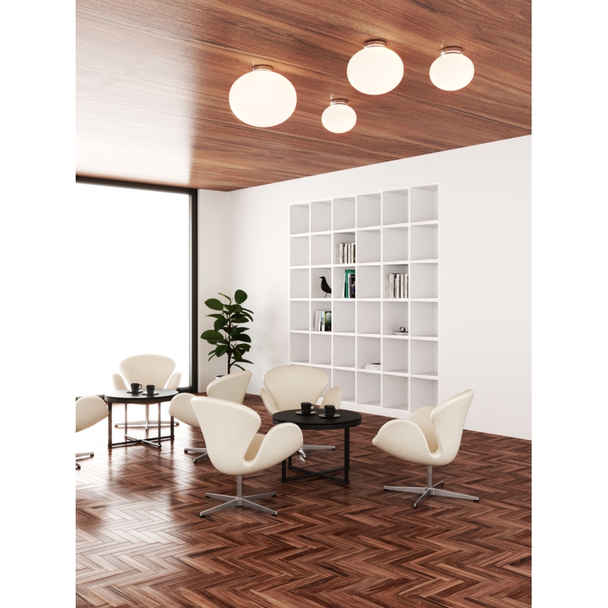 Open Design OR81169 - Таванно осветително тяло PALLA, 1xE27/12W/230V, диаметър 40 см, полирано хромирано покритие