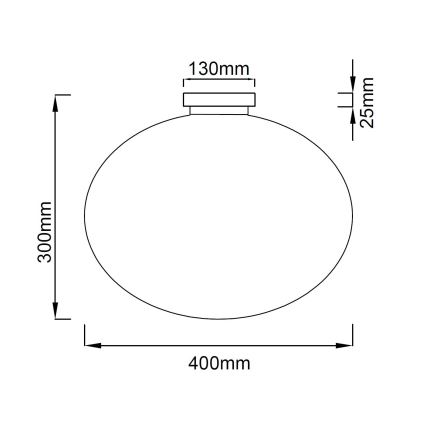 Open Design OR81169 - Таванно осветително тяло PALLA, 1xE27/12W/230V, диаметър 40 см, полирано хромирано покритие