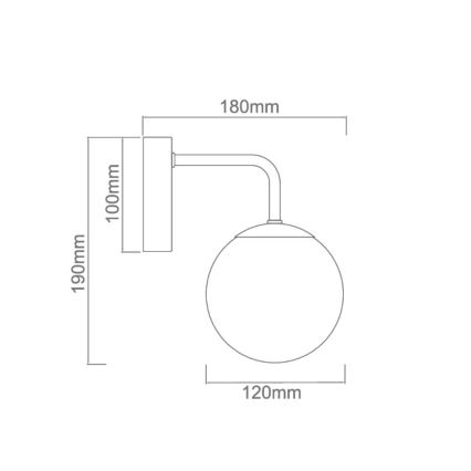 Open Design OR81398 - Стенна лампа за баня BAO 1xG9/8W/230V IP44 златна