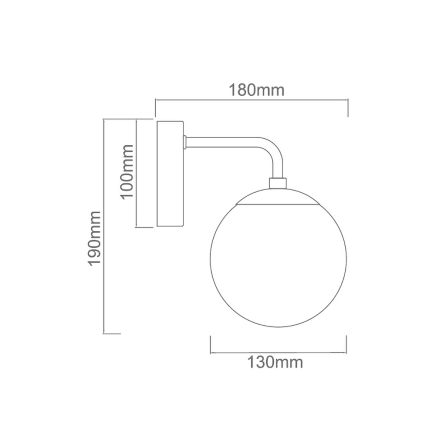 Open Design OR81404 - Стенно осветително тяло BAO 1xE27/8W/230V черен/прозрачен