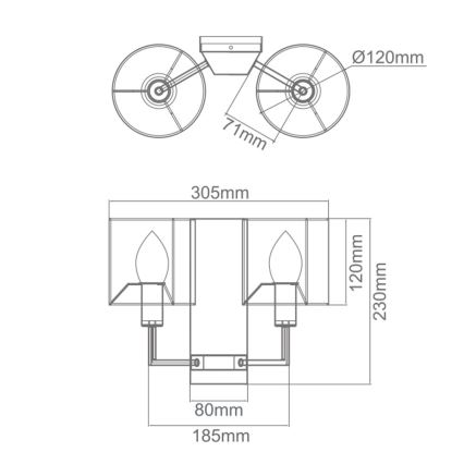 Open Design OR81497 - Настенна лампа CASA 2xE14/12W/230V лъскав хром/кремава