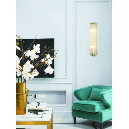 Open Design OR81572 - Настенно осветително тяло FIATTO 2xE14/12W/230V, месинг