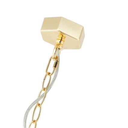 Open Design OR84108 - Полилей на верига LUNGA 1xE27/15W/230V златист/черен