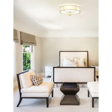 Open Design OR84436 - Плафон STESSO 4xE27/12W/230V Ø 65 cm месинг/бял