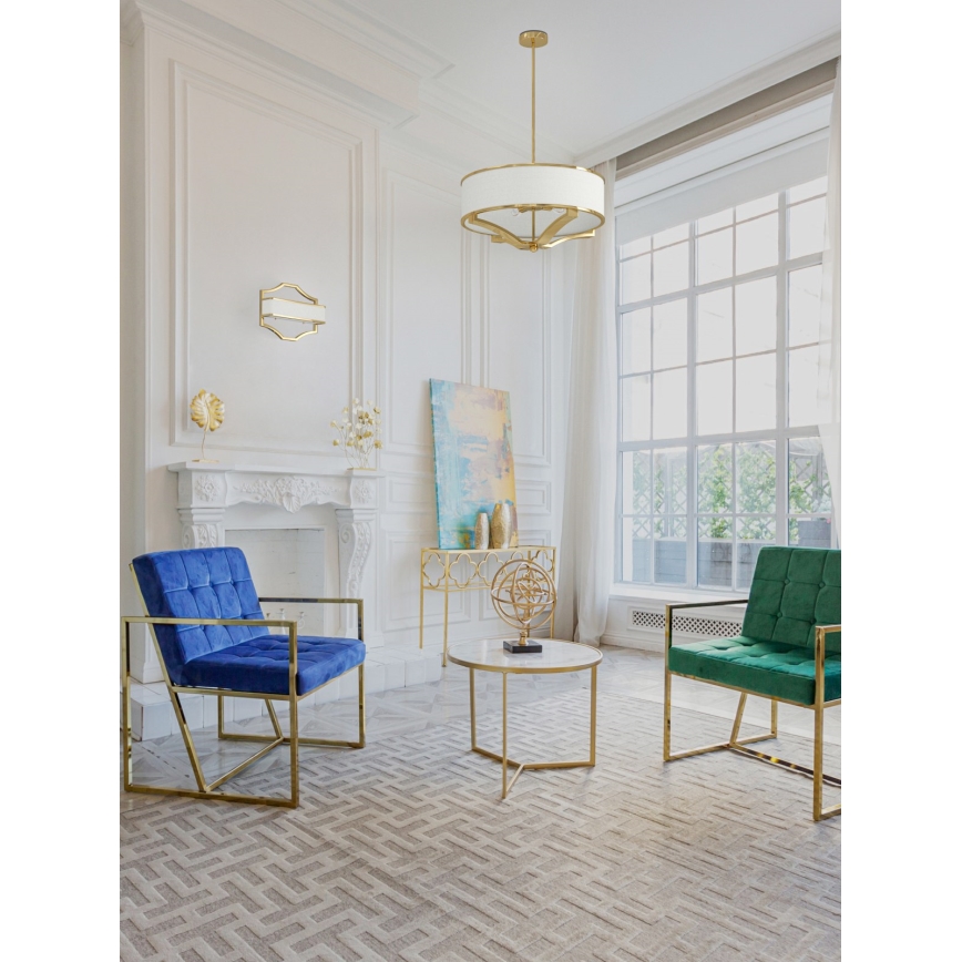 Open Design OR84825 - Полилей на тръба GERDO 4xE27/12W/230V златист/бял