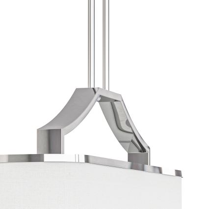 Open Design OR84849 - Полилей на штанга GERDO OVALE 6xE14/12W/230V лъскав хром/бял