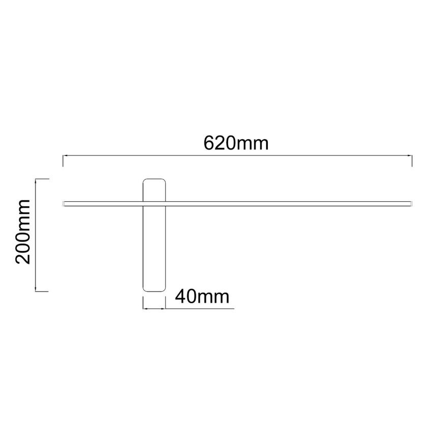 Open Design OR85068 - LED стенен аплик BENE LED/7W/230V 62 см черен