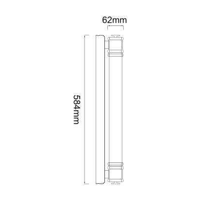 Open Design OR85259 - LED осветление за огледало за баня OMI LED/13W/230V 58 cm IP44 месинг