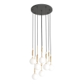 Open Design OR85334 - Полилей с кабелно окачване ERO 8xG9/8W/230V, златист