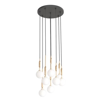 Open Design OR85334 - Полилей с кабелно окачване ERO 8xG9/8W/230V, златист