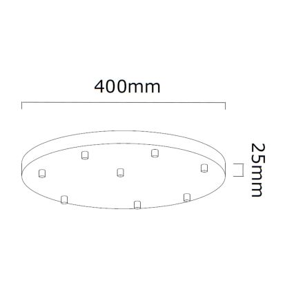 Open Design OR85341 - Подвесен полилей на кабел ERO 8xG9/8W/230V, черен