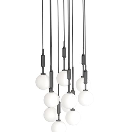 Open Design OR85372 - Полилей на стоманени въжета ERO 10xG9/8W/230V, черен