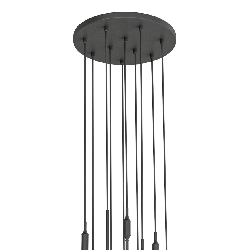 Open Design OR85372 - Полилей на стоманени въжета ERO 10xG9/8W/230V, черен