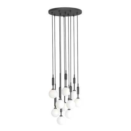 Open Design OR85372 - Полилей на стоманени въжета ERO 10xG9/8W/230V, черен