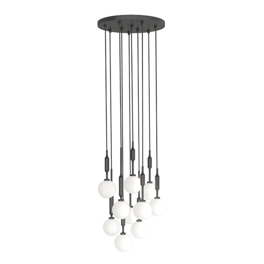 Open Design OR85372 - Полилей на стоманени въжета ERO 10xG9/8W/230V, черен