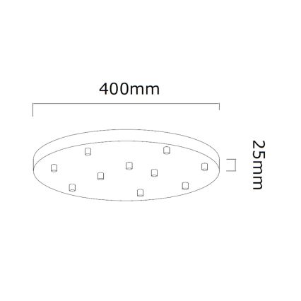 Open Design OR85372 - Полилей на стоманени въжета ERO 10xG9/8W/230V, черен