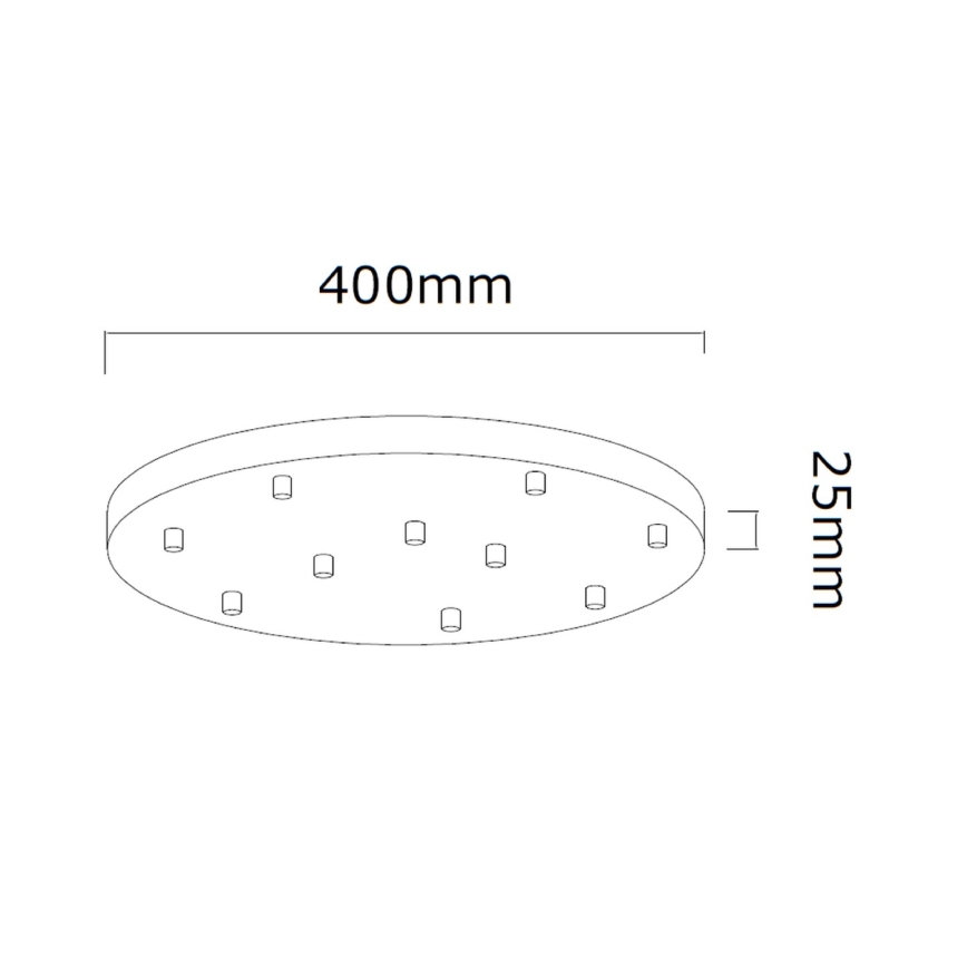 Open Design OR85372 - Полилей на стоманени въжета ERO 10xG9/8W/230V, черен
