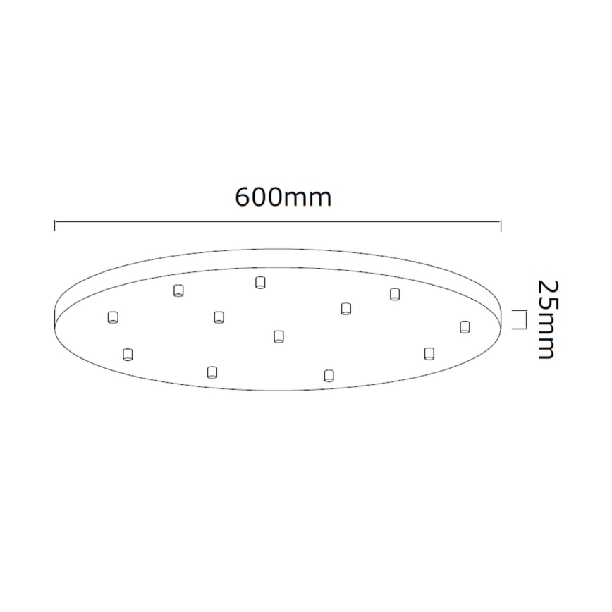 Open Design OR85396 - Полилей на кабел ERO 12xG9/8W/230V златен