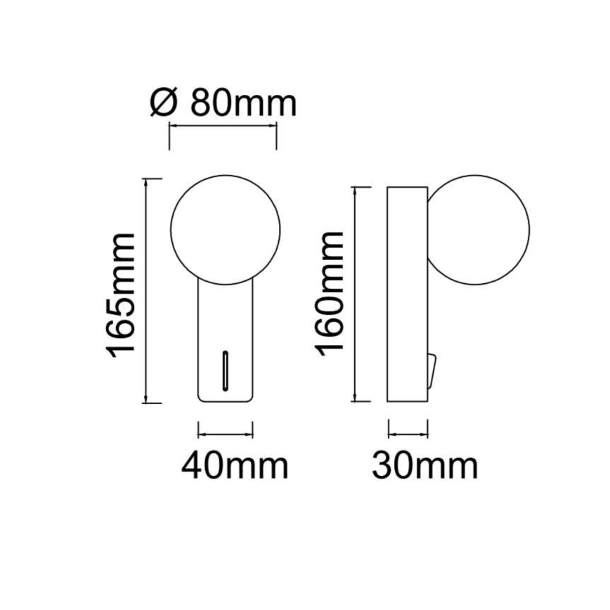 Open Design OR85525 - Стенно осветително тяло за баня BOLETTA 1xG9/8W/230V IP44 лъскав хром