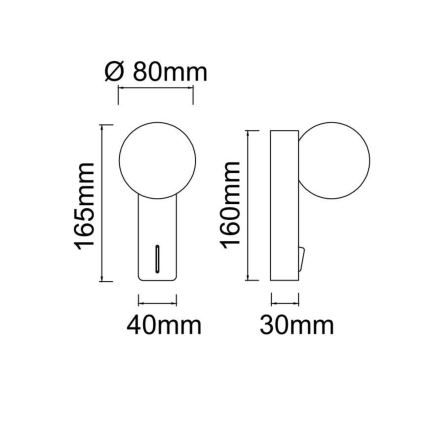 Open Design OR85525 - Стенно осветително тяло за баня BOLETTA 1xG9/8W/230V IP44 лъскав хром