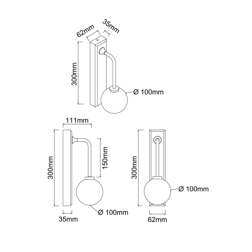 Open Design OR85600 - Стенно осветително тяло за баня ERO 1xG9/9W/230V IP44, месинг