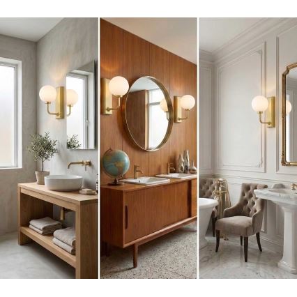 Open Design OR85600 - Стенно осветително тяло за баня ERO 1xG9/9W/230V IP44, месинг