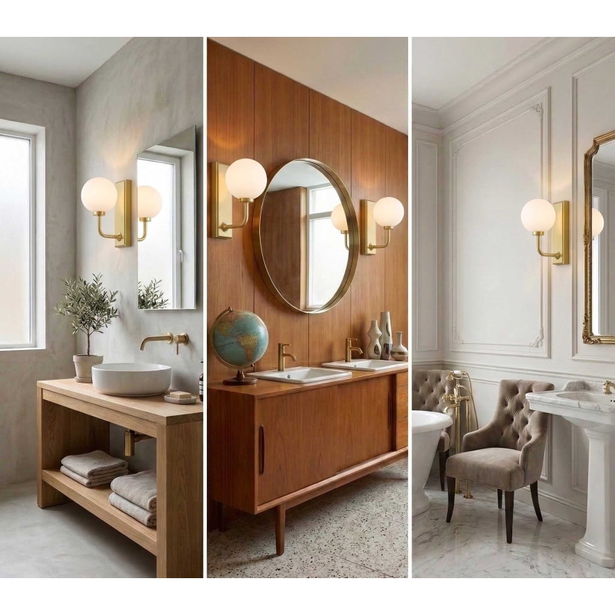 Open Design OR85600 - Стенно осветително тяло за баня ERO 1xG9/9W/230V IP44, месинг