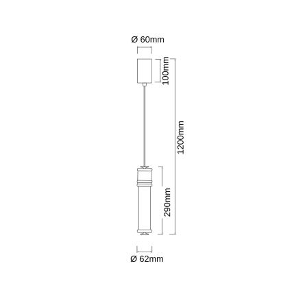 Open Design OR85730 - LED полилей на кабел OMI LED/10W/230V лъскав хром