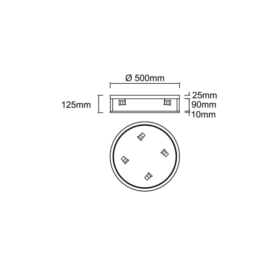 Open Design OR85808 - Таванно осветително тяло SANDRO 4xE14/12W/230V Ø 50 см лъскав хром