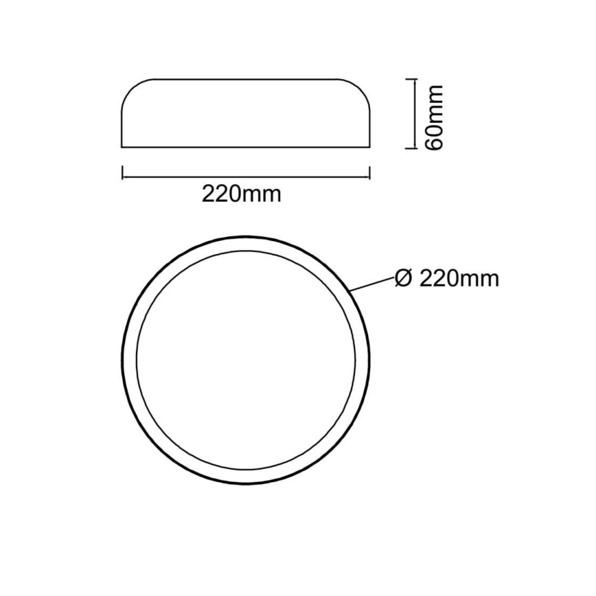 Open Design OR85914 - LED таванно осветително тяло CEDRONE LED/14W/230V 3000/4500/6500K Ø 22 см бяло