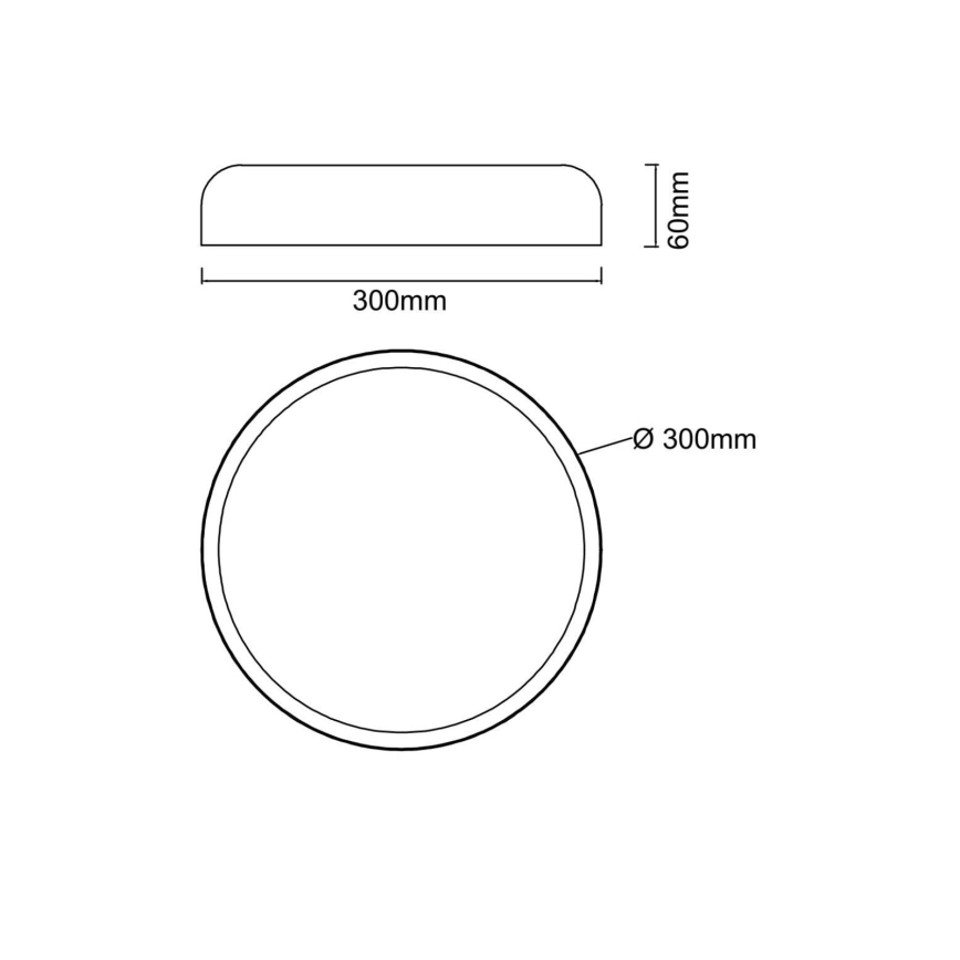 Open Design OR85969 - LED таванно осветително тяло CEDRONE LED/25W/230V 3000/4500/6500K pr. 30 cm бежово