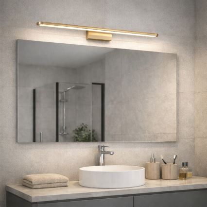 Open Design OR86140 - LED осветително тяло за огледало за баня LUCE LED/12W/230V 3000/4500/6500K 91,5 cm IP44 месинг