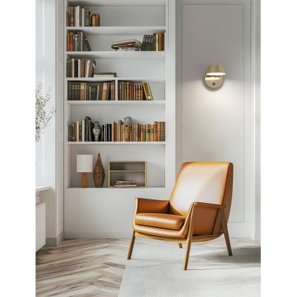 Open Design OR86539 - LED стенен аплик TIMO, LED/6W/230V, 3000/4500/6500K, месинг