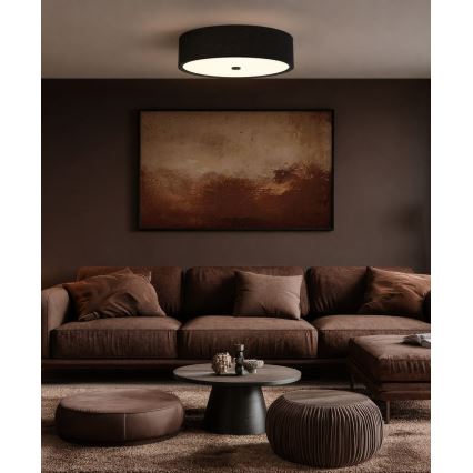 Open Design OR86591 - Таванно осветително тяло ZALINDRO 6xE27/15W/230V Ø 74,5 см черно
