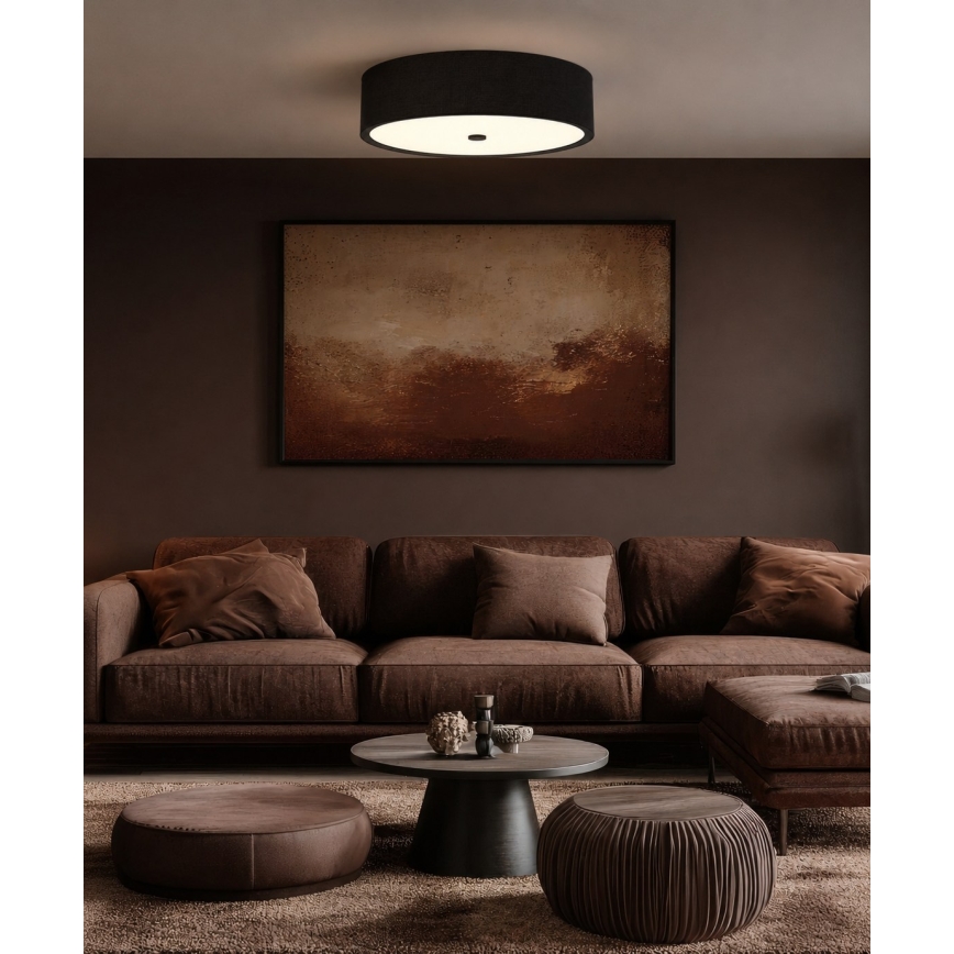 Open Design OR86591 - Таванно осветително тяло ZALINDRO 6xE27/15W/230V Ø 74,5 см черно