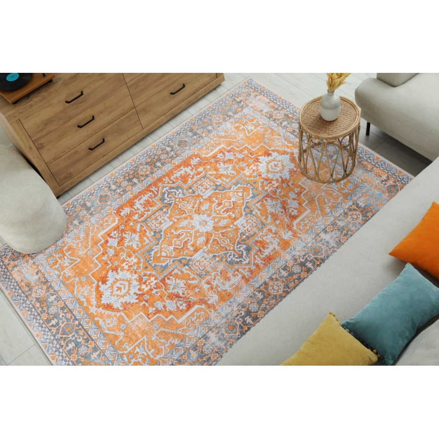Оранжев ориенталски килим DOVE-VINTAGE 160x220 cm 2600 g/m2